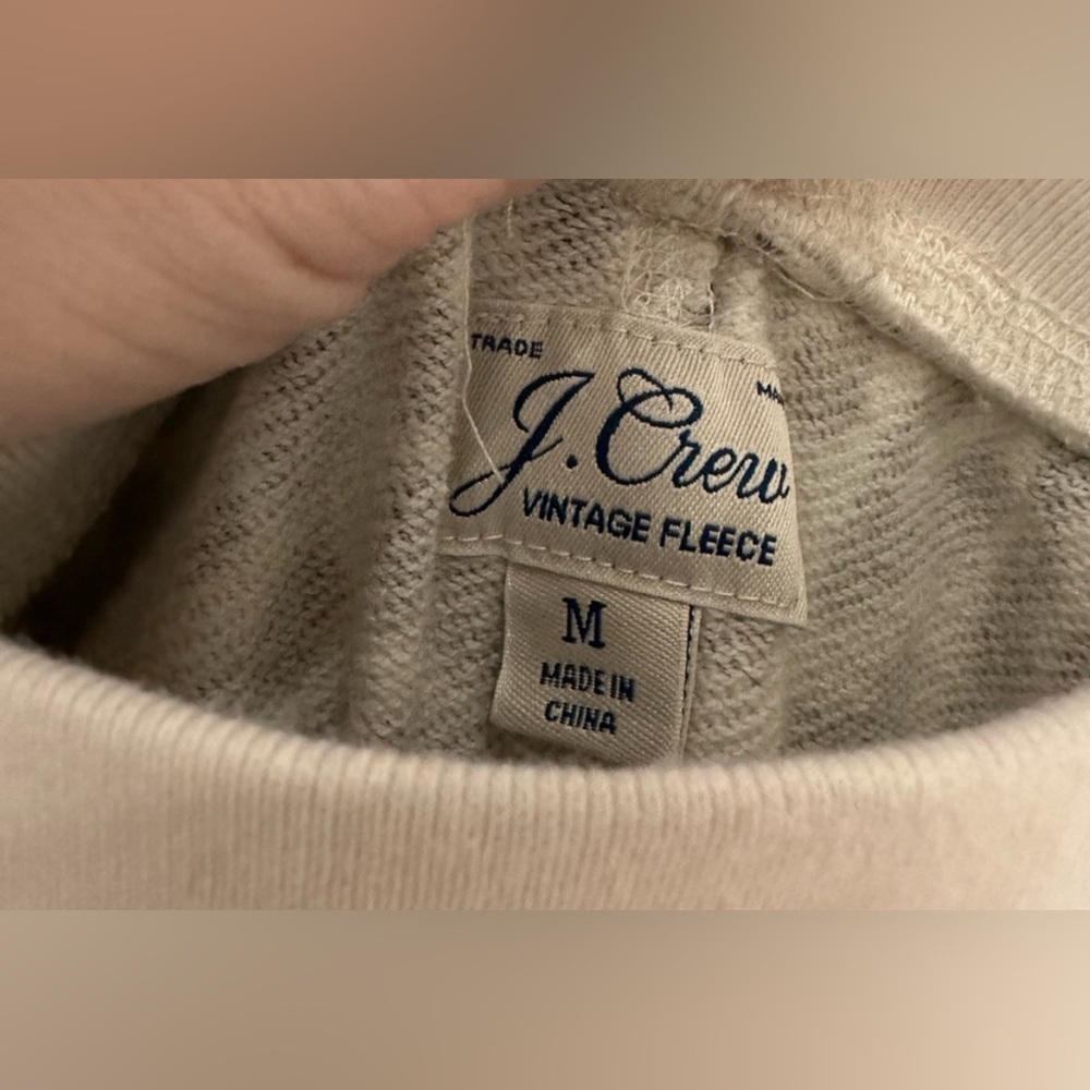 (Set) J.Crew leopard print terry cloth cotton pullover crewneck and jogger pants - Picture 8 of 9